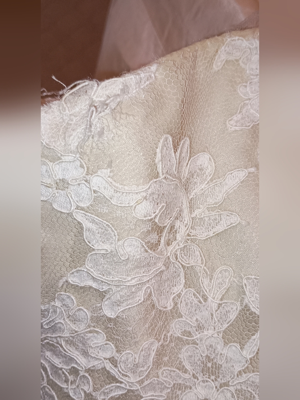 Amsale Ryan Teal Length Ivory Lace  Pleated Aline Formal Dress 12 - Picture 15 of 16